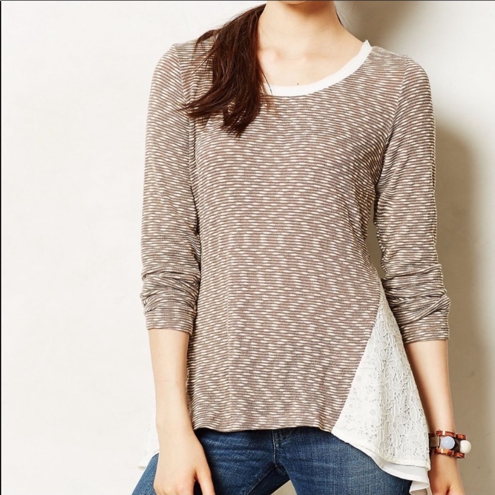 Anthropology Clu + Willoughby Kittery Pullover Knit Top Size XS